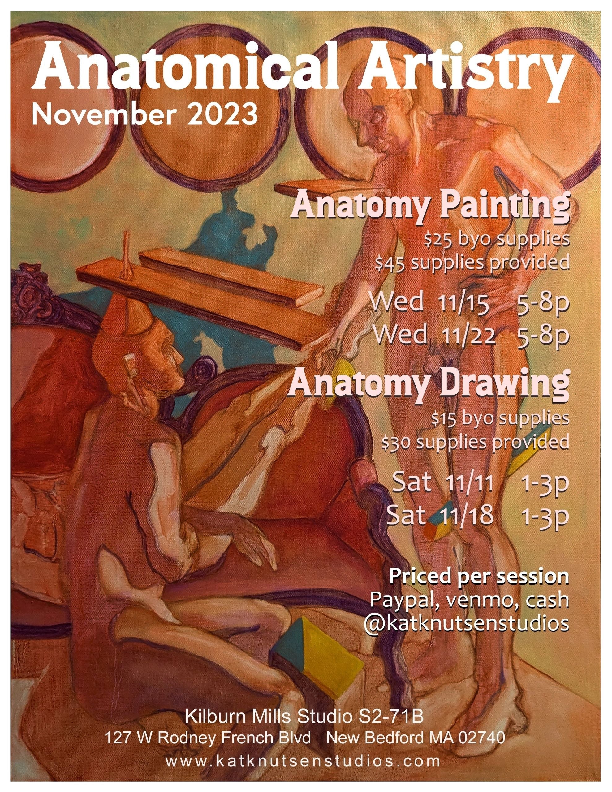 November Anatomical Artistry Practice Sessions