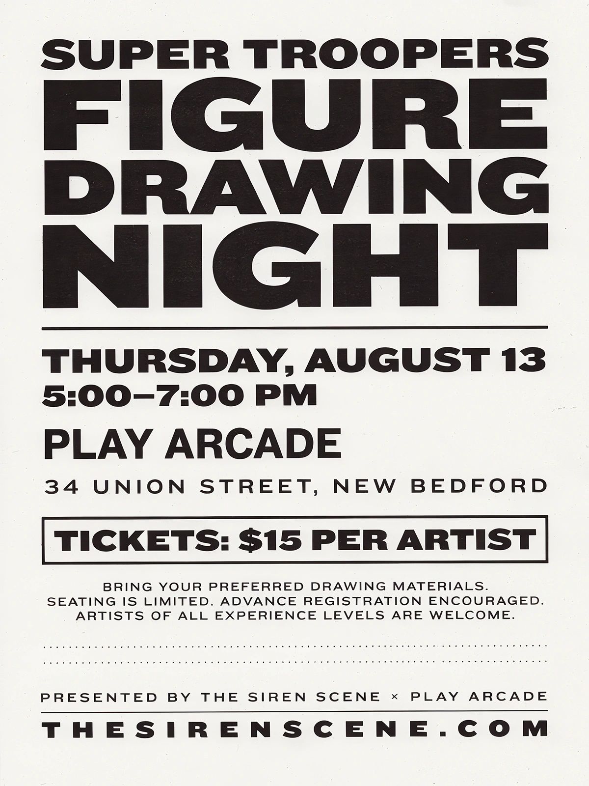 Super Troopers Figure Drawing at Play Arcade